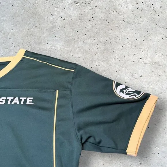 Colorado State Rams #1 Football Jersey Men’s M Green Gold Hanes NCAA - Picture 3 of 10